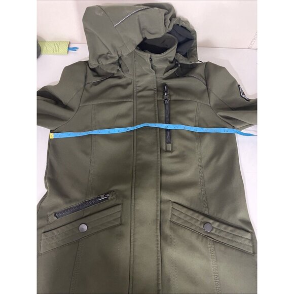 Alpine North Softshell Long Coat in Dark Green Womens Size S - Picture 10 of 13